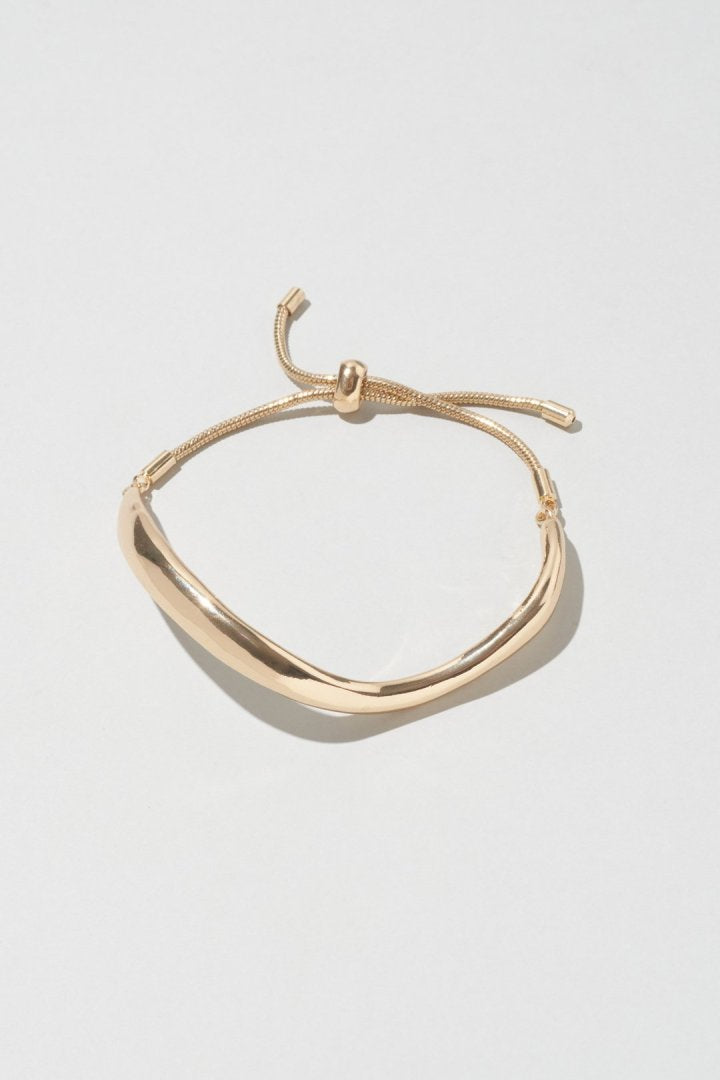 ウェービー ライン × チェーン ブレスレット