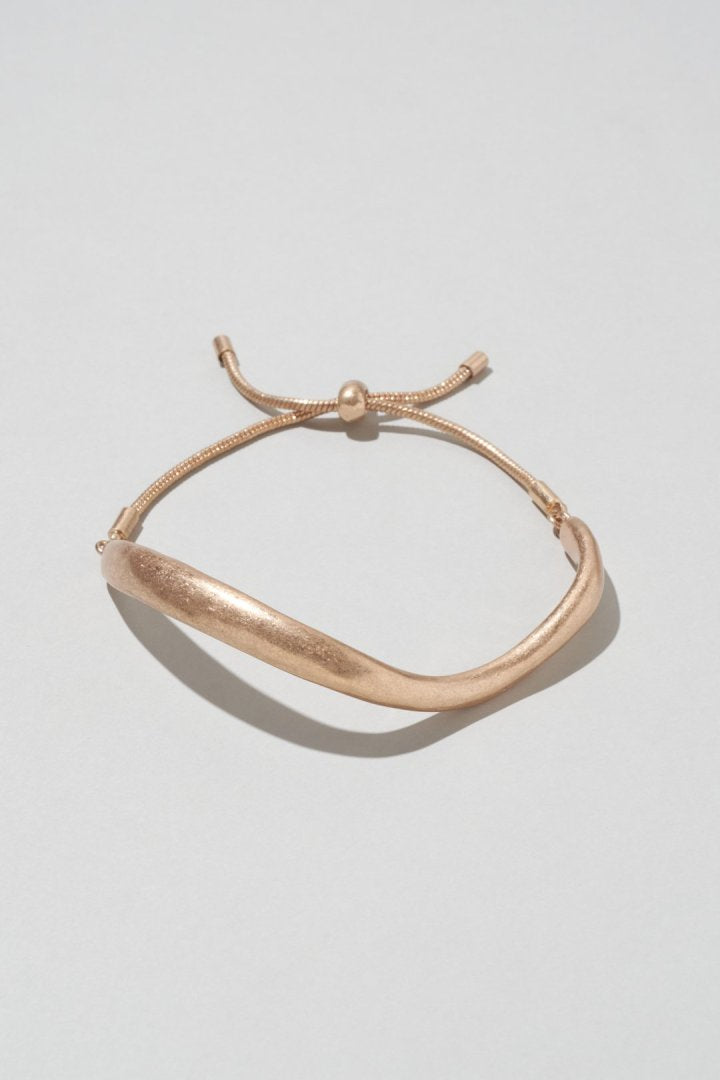 ウェービー ライン × チェーン ブレスレット