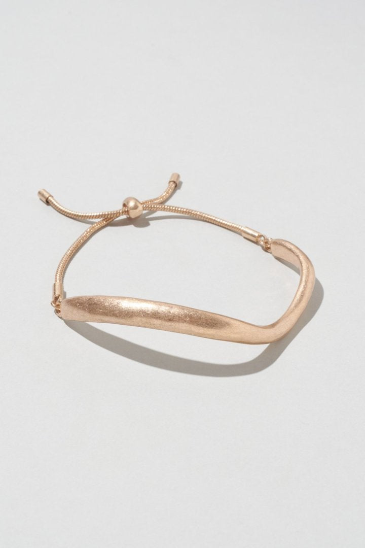 ウェービー ライン × チェーン ブレスレット