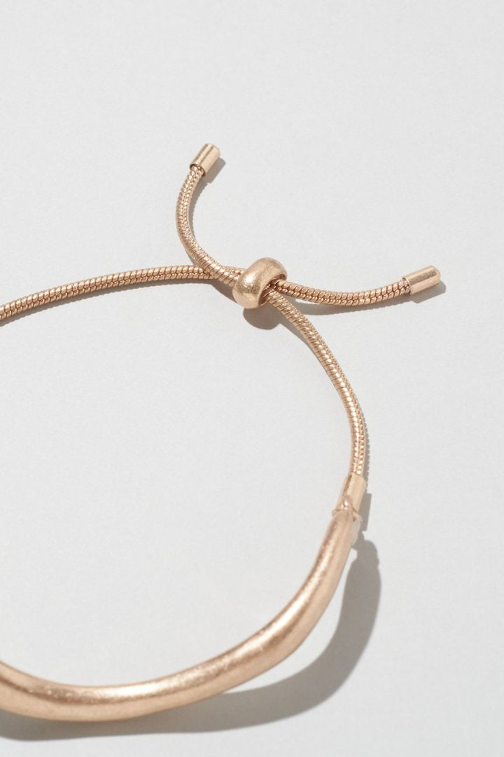 ウェービー ライン × チェーン ブレスレット