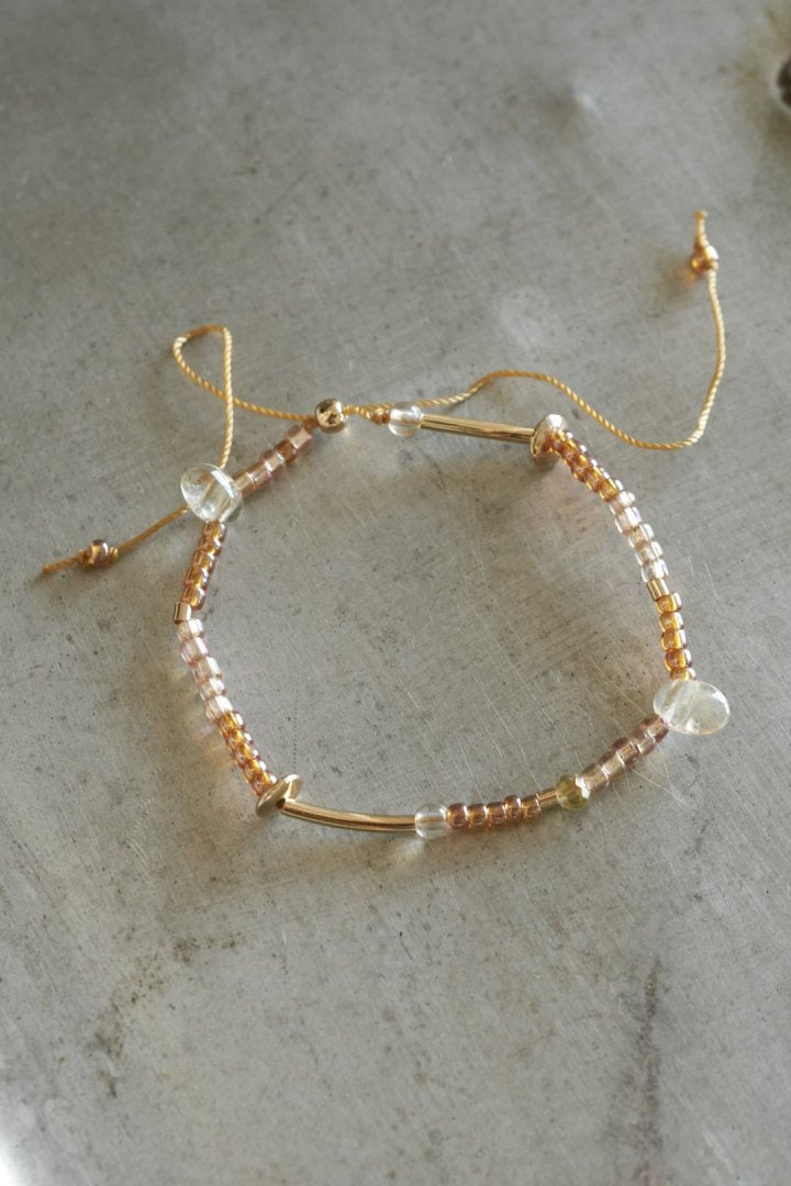 ボーダー ビーズ ブレスレット