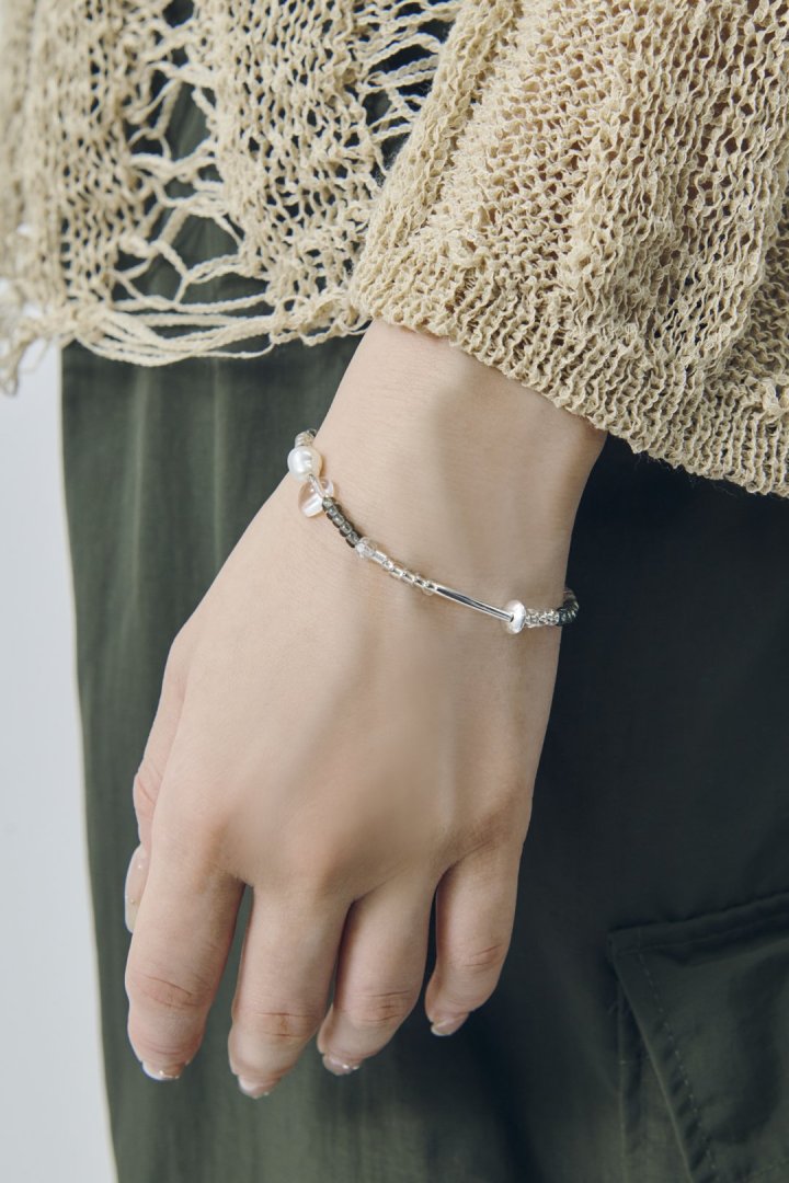 ボーダー ビーズ ブレスレット