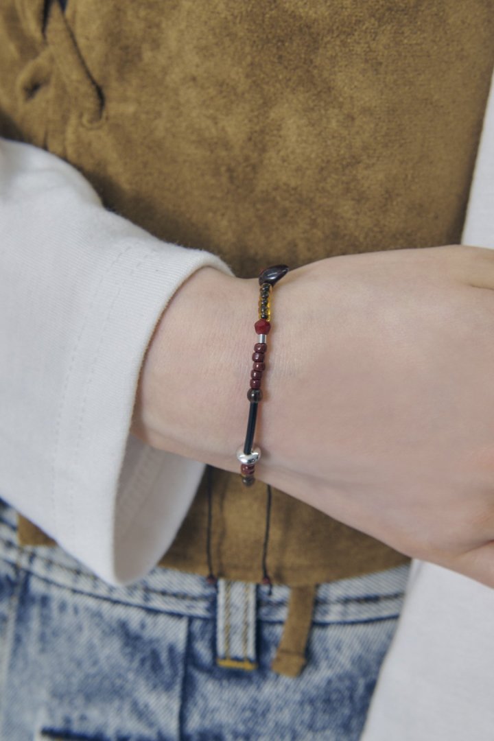 ボーダー ビーズ ブレスレット