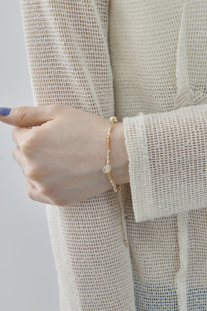 ボーダー ビーズ ブレスレット