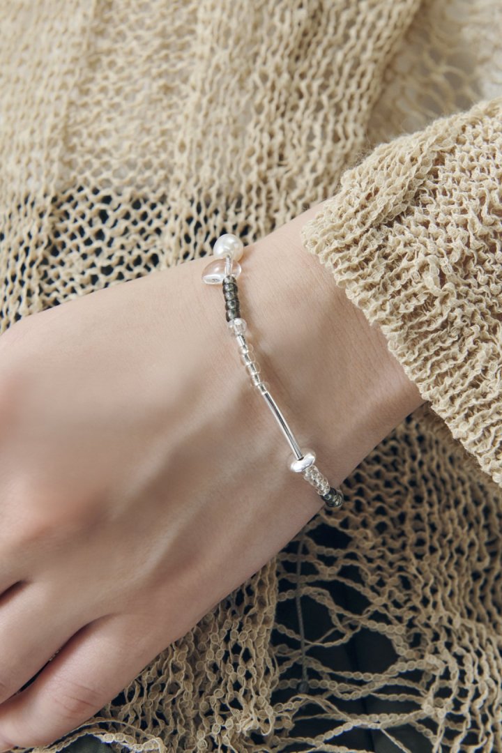 ボーダー ビーズ ブレスレット