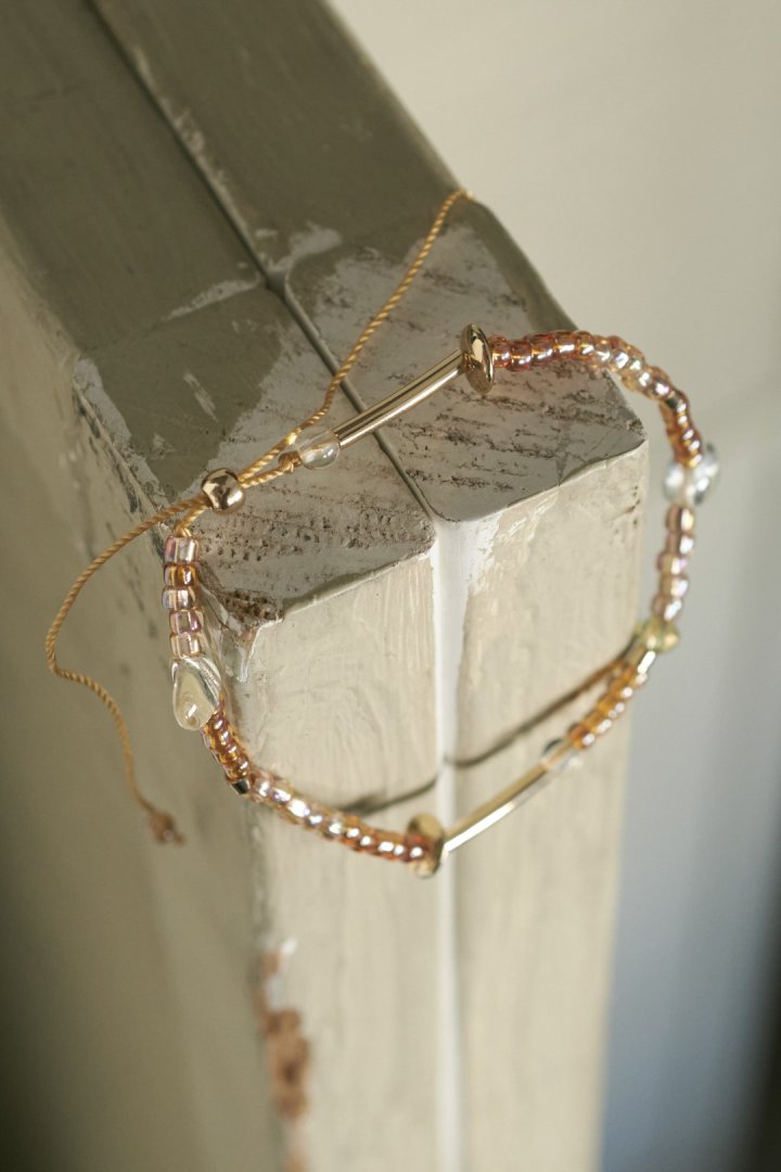 ボーダー ビーズ ブレスレット