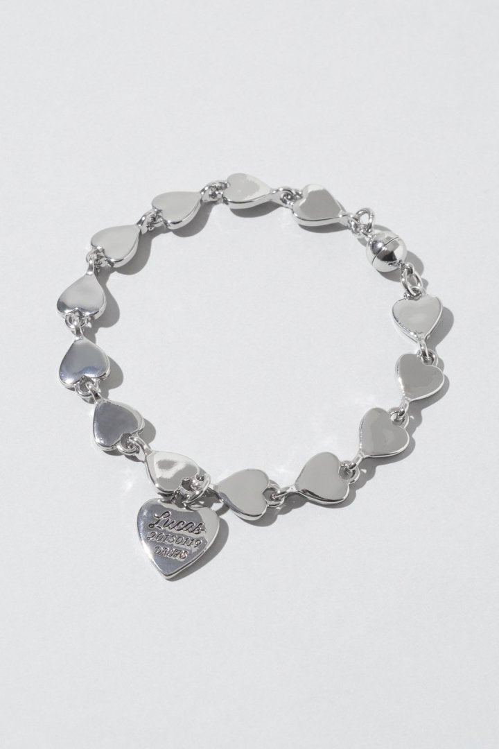ルーカス ハート ID プレート ライン ブレスレット