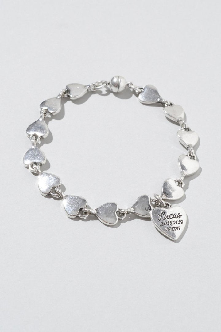 ルーカス ハート ID プレート ライン ブレスレット