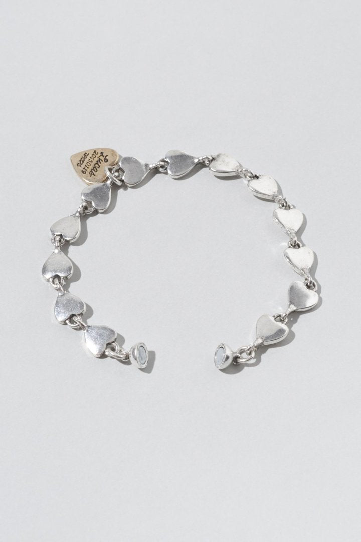 ルーカス ハート ID プレート ライン ブレスレット