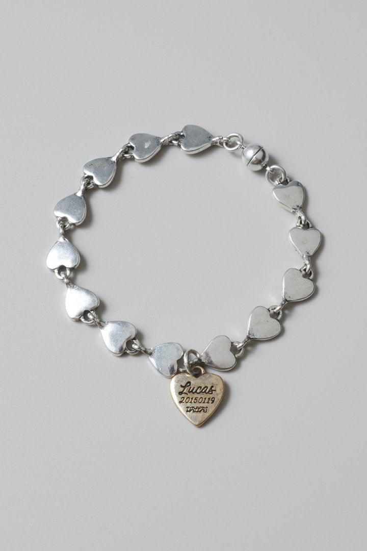 ルーカス ハート ID プレート ライン ブレスレット