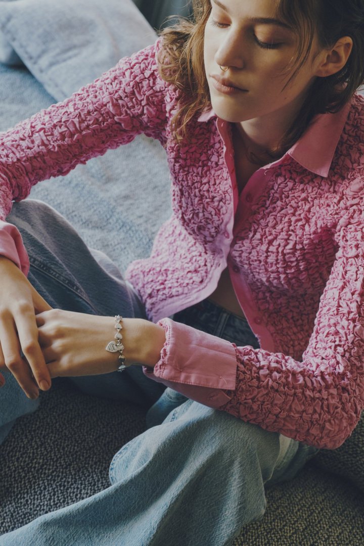 ルーカス ハート ID プレート ライン ブレスレット