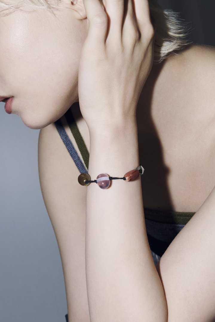 キャンディー ビーズ スレッド ブレスレット