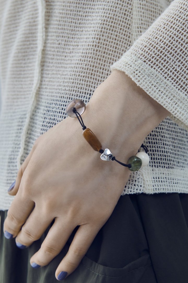 キャンディー ビーズ スレッド ブレスレット