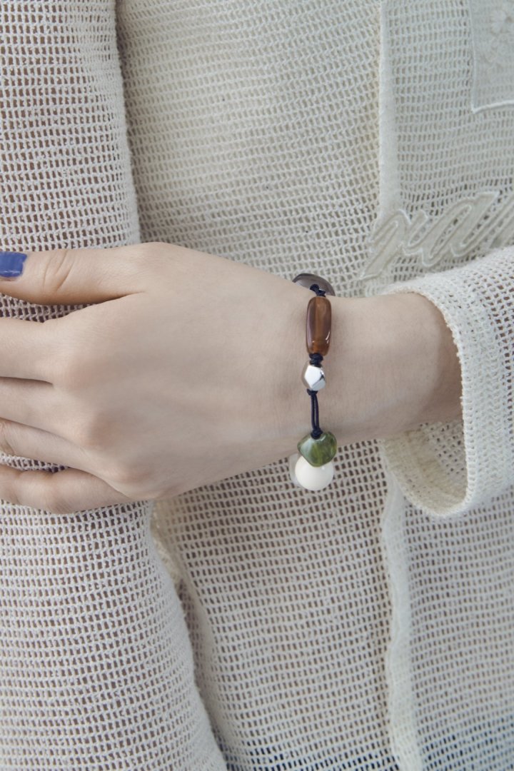 キャンディー ビーズ スレッド ブレスレット