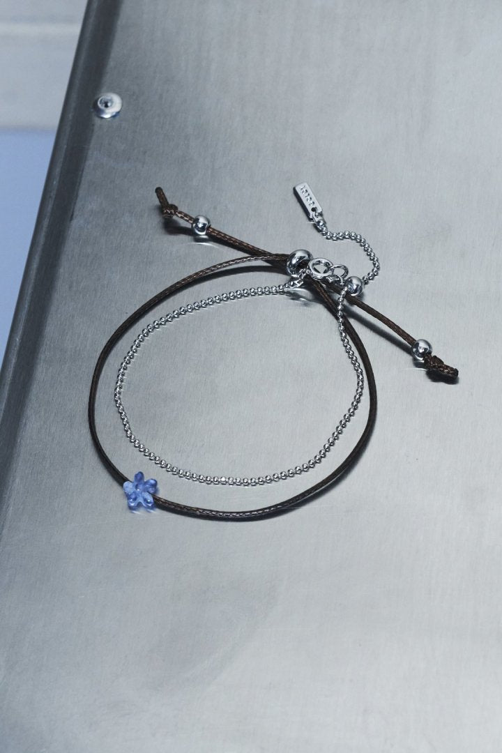 カラー コード × チェーン レイヤード ブレスレット