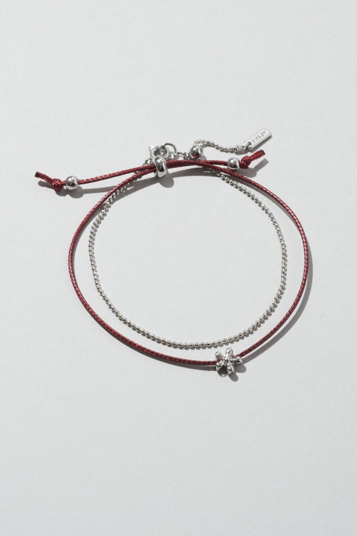 カラー コード × チェーン レイヤード ブレスレット