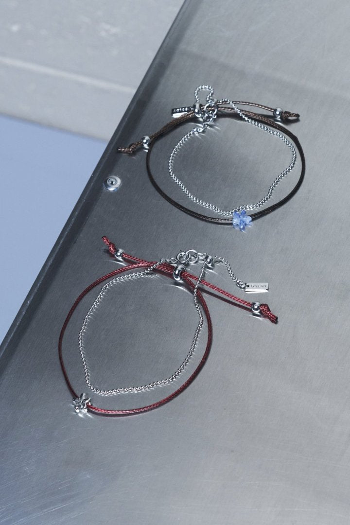 カラー コード × チェーン レイヤード ブレスレット