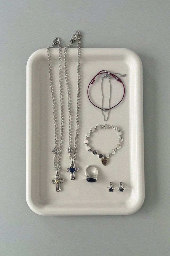 カラー コード × チェーン レイヤード ブレスレット