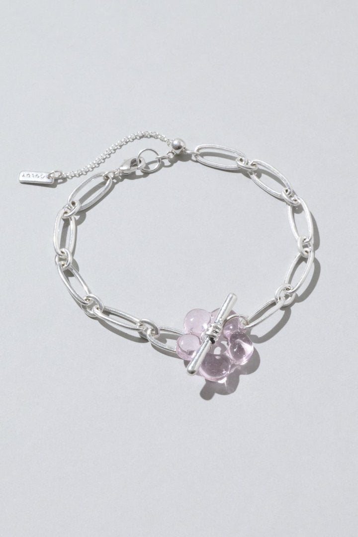 グラス フラワー チェーン ブレスレット