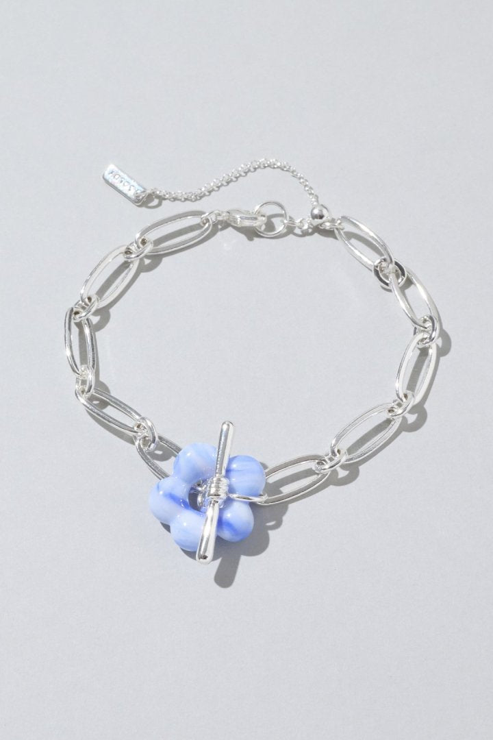 グラス フラワー チェーン ブレスレット