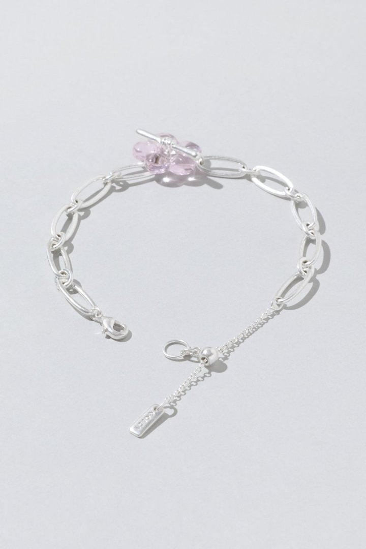 グラス フラワー チェーン ブレスレット