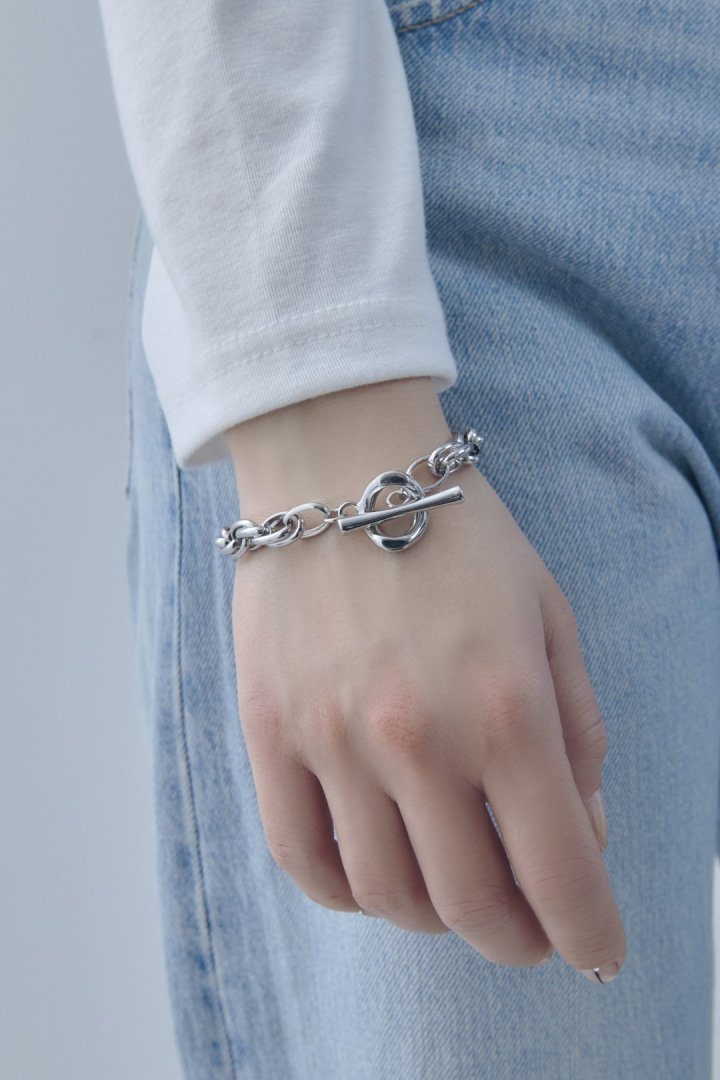 オーバーラップ チェーン マンテル ブレスレット