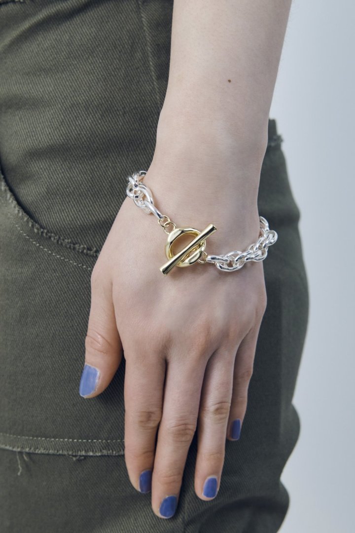 オーバーラップ チェーン マンテル ブレスレット