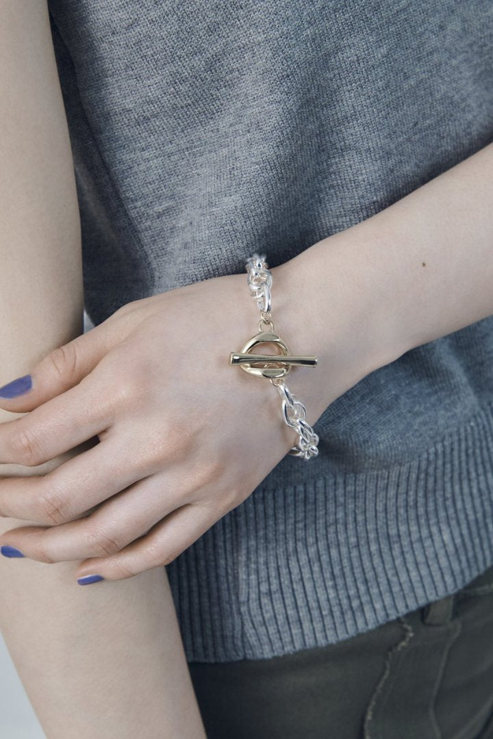 オーバーラップ チェーン マンテル ブレスレット