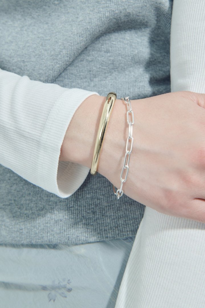 メタル ライン × チェーン レイヤード ブレスレット – GOLDY Onlinestore