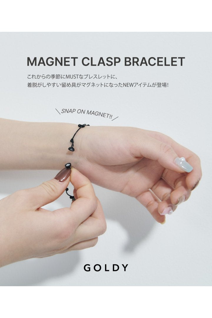 フラワー チェーン マグネット クラスプ ブレスレット