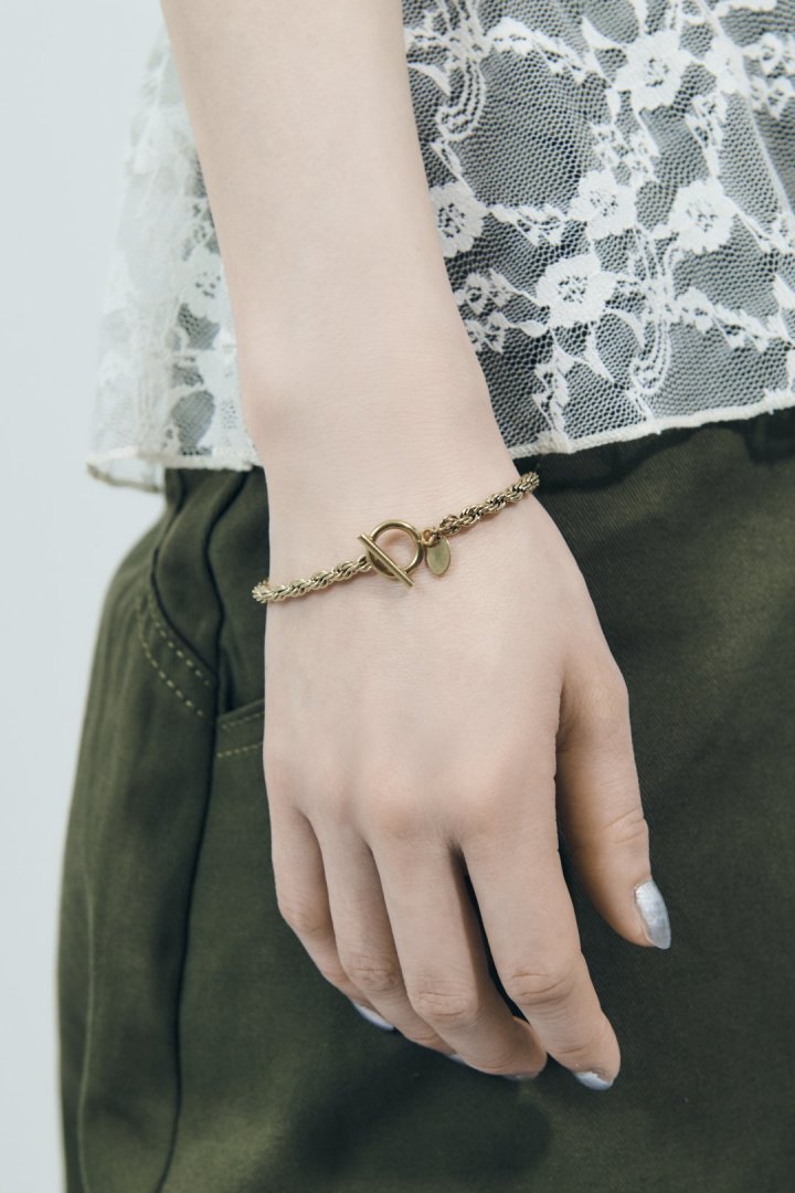 ロープ チェーン × マンテル ステンレス ブレスレット