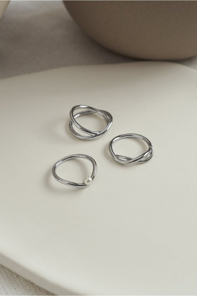 3PCS アタッチ パール メタル セット ピンキー リング – GOLDY Onlinestore