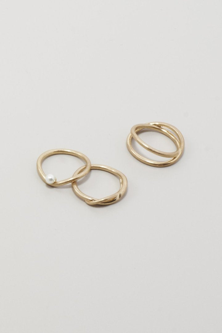 3PCS アタッチ パール メタル セット ピンキー リング – GOLDY Onlinestore