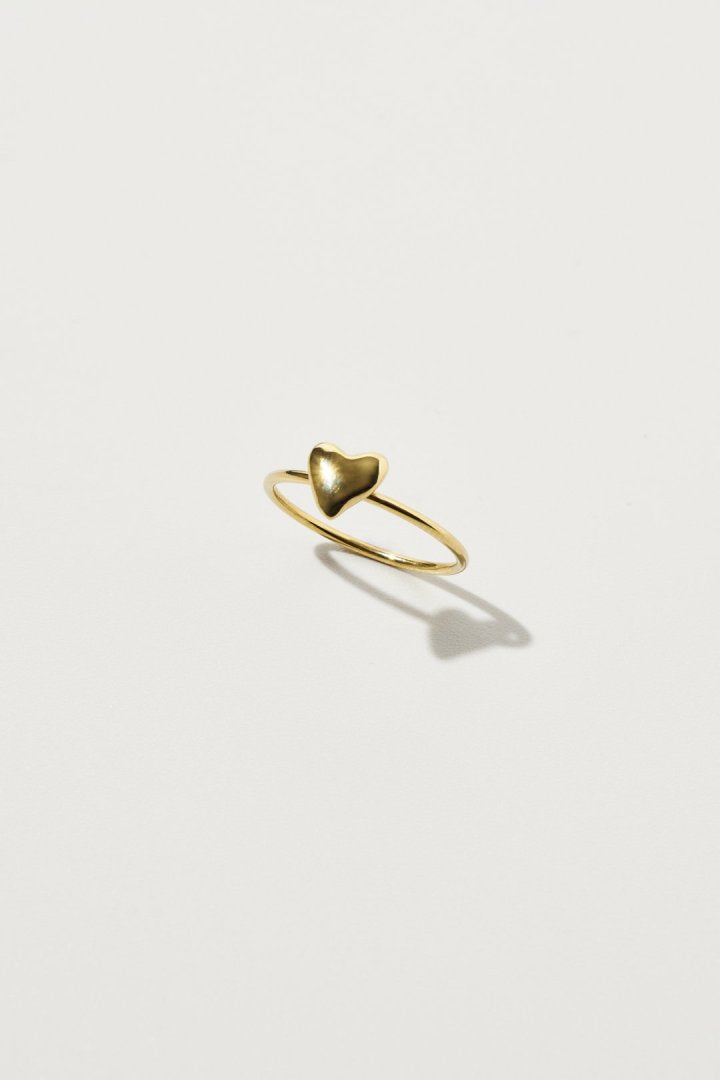 14金　ピンキーリング　ハート　14K gold ring タイニー ハート ステンレス ピンキー リング – GOLDY Onlinestore