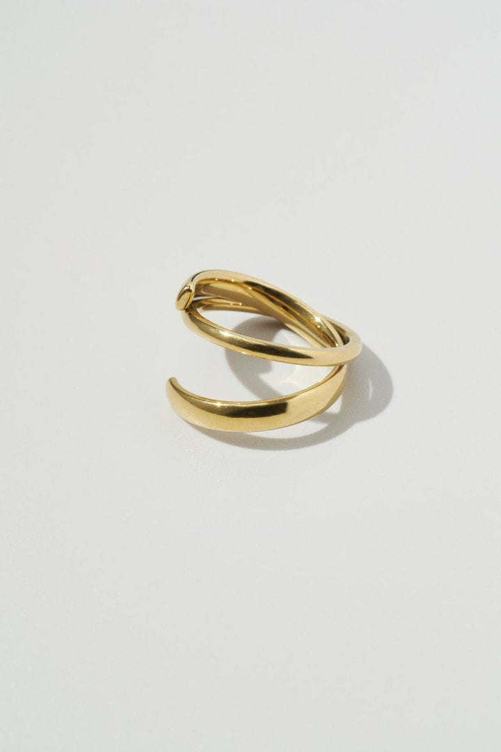 スワール ライン ステンレス リング