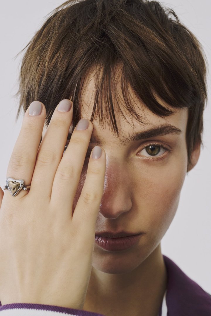 ヴィンテージ レイヤード ハート リング