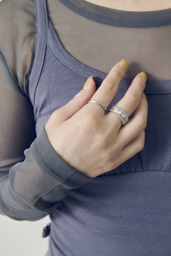 ヴィンテージ シック エングレイヴ セット リング