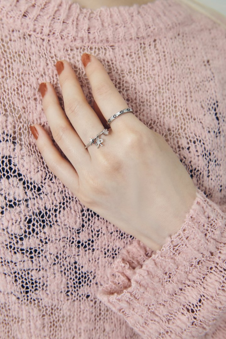 スクリブル モチーフ セット リング