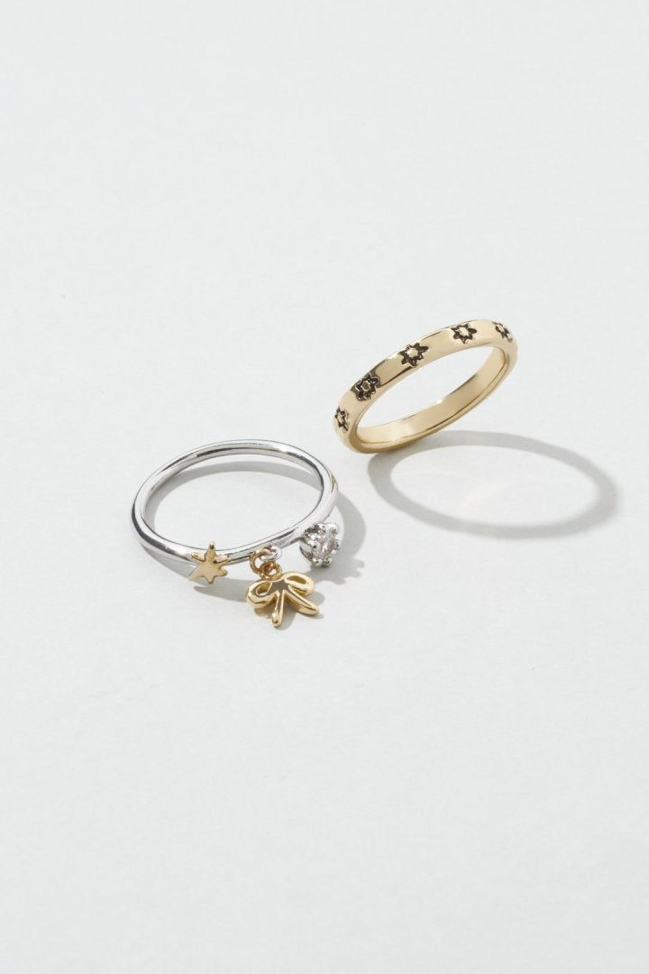 スクリブル モチーフ セット リング