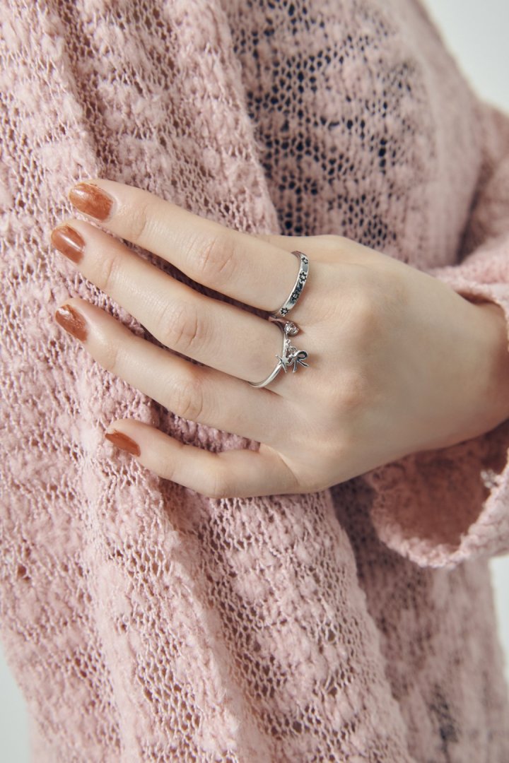 スクリブル モチーフ セット リング