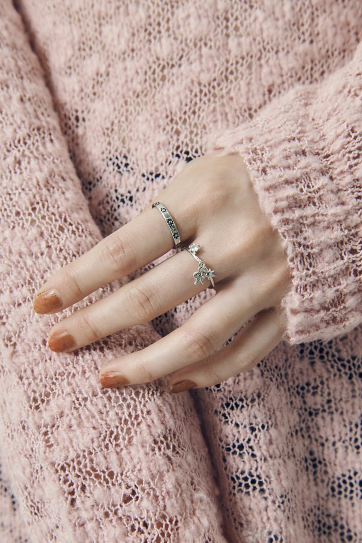 スクリブル モチーフ セット リング