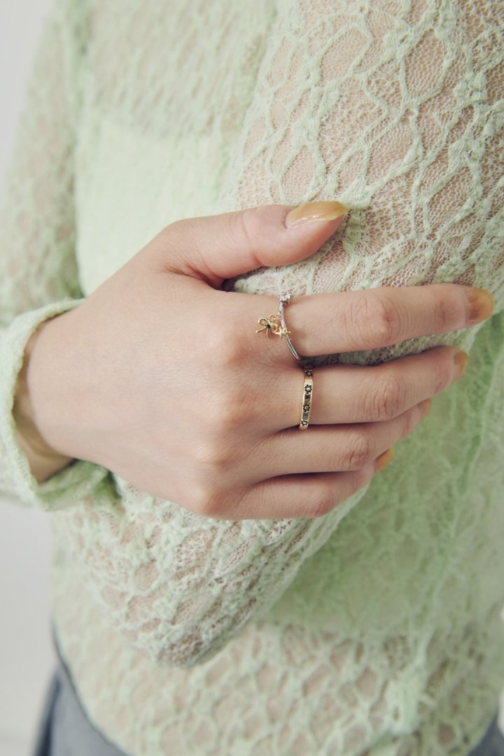 スクリブル モチーフ セット リング