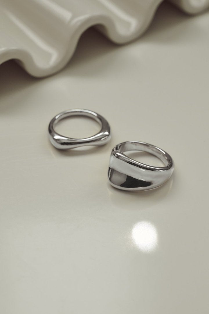 ニュアンス レクタングル セット リング