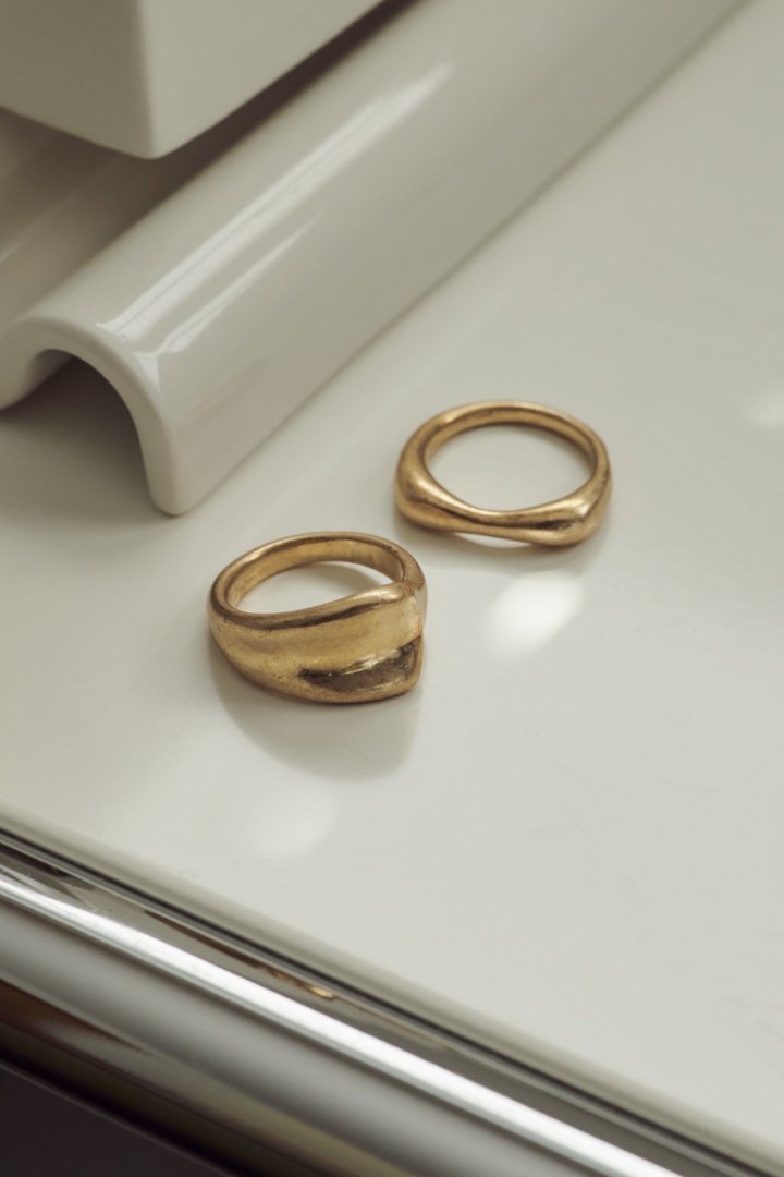 ニュアンス レクタングル セット リング