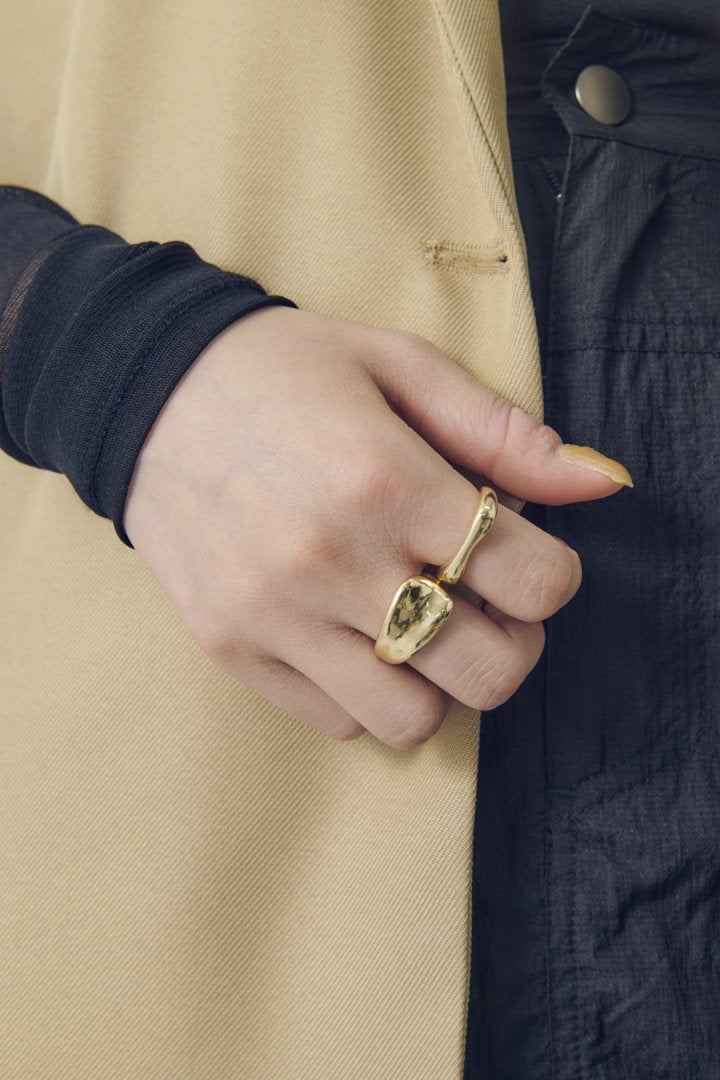 ニュアンス レクタングル セット リング