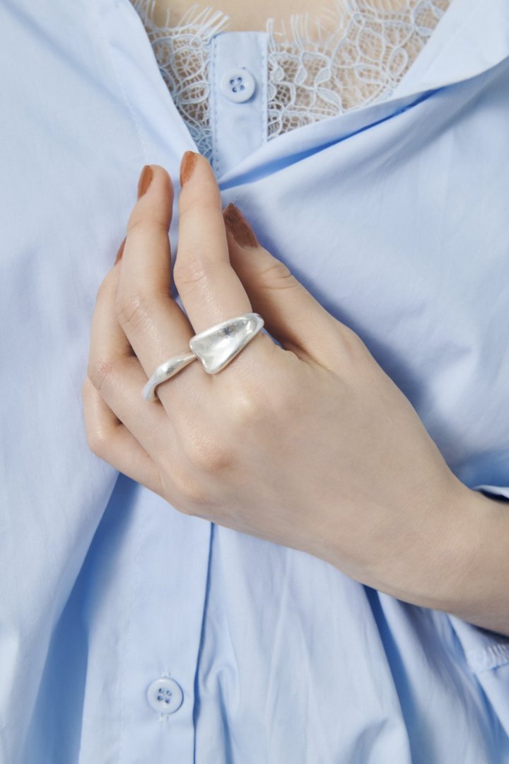 ニュアンス レクタングル セット リング