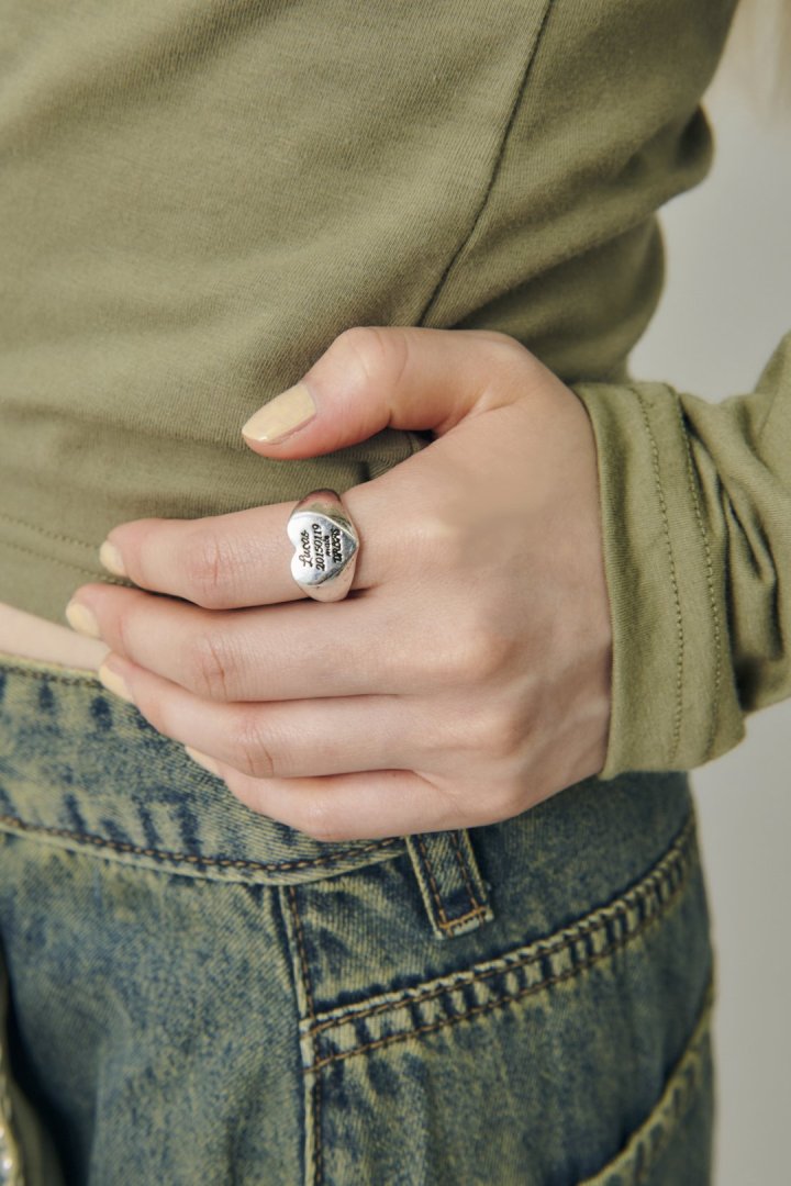 ルーカス ハート ID プレート リング