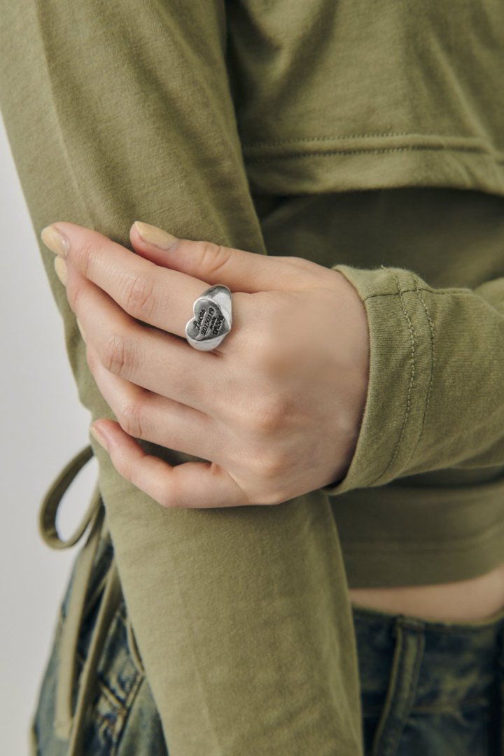 ルーカス ハート ID プレート リング