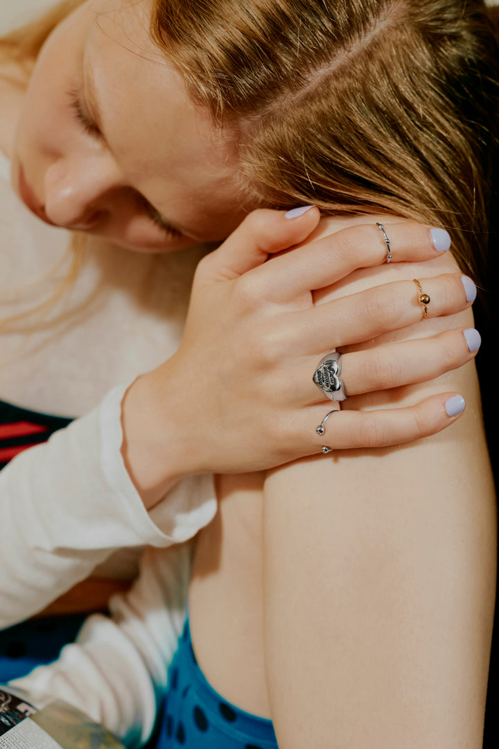 ルーカス ハート ID プレート リング