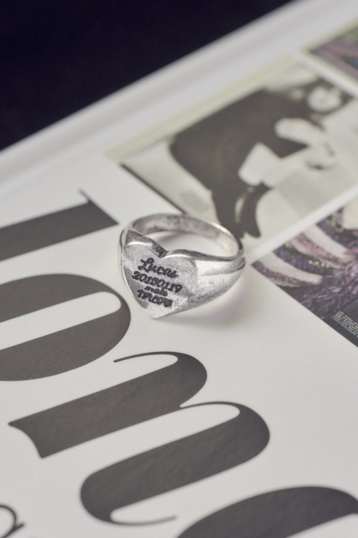 ルーカス ハート ID プレート リング